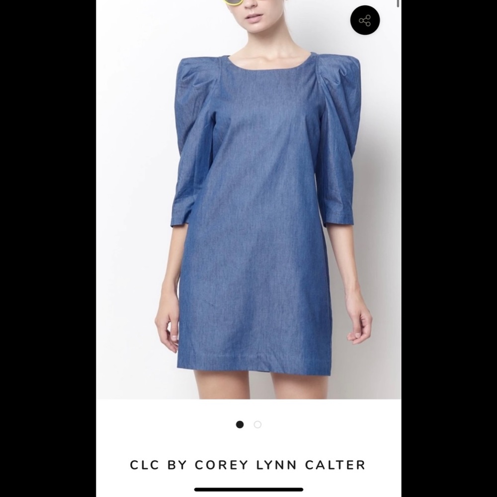 Corey Lynn Calter “Dolly” Puff sleeve shift dress